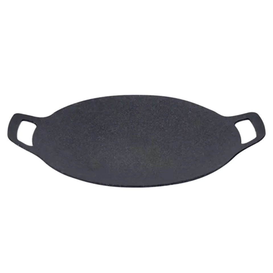 Essential Safe Dcenta Nonstick BBQ Grill Pan Stovetop Baking Tray Comal with Metal Handles for Indoor Barbecue Picnics