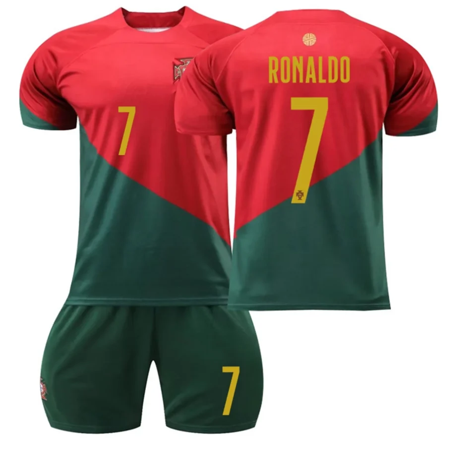 Matte Versatile Mens/Kids 2022 Soccer World Cup Portugal Fans #7 Jerseys Football Team Shirts
