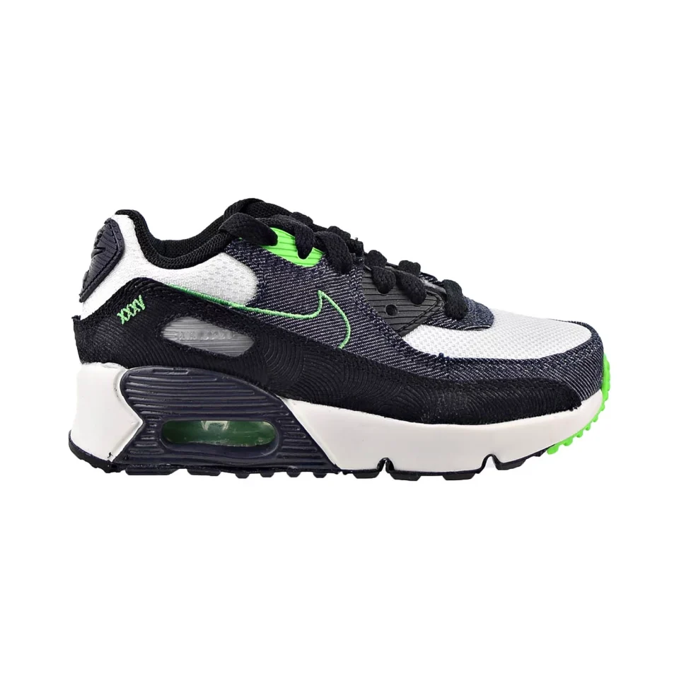 Premium Nike Air Max 90 LTR SE (PS) Little Kids' Shoes Black-Scream Green-Summit White dn4377-001