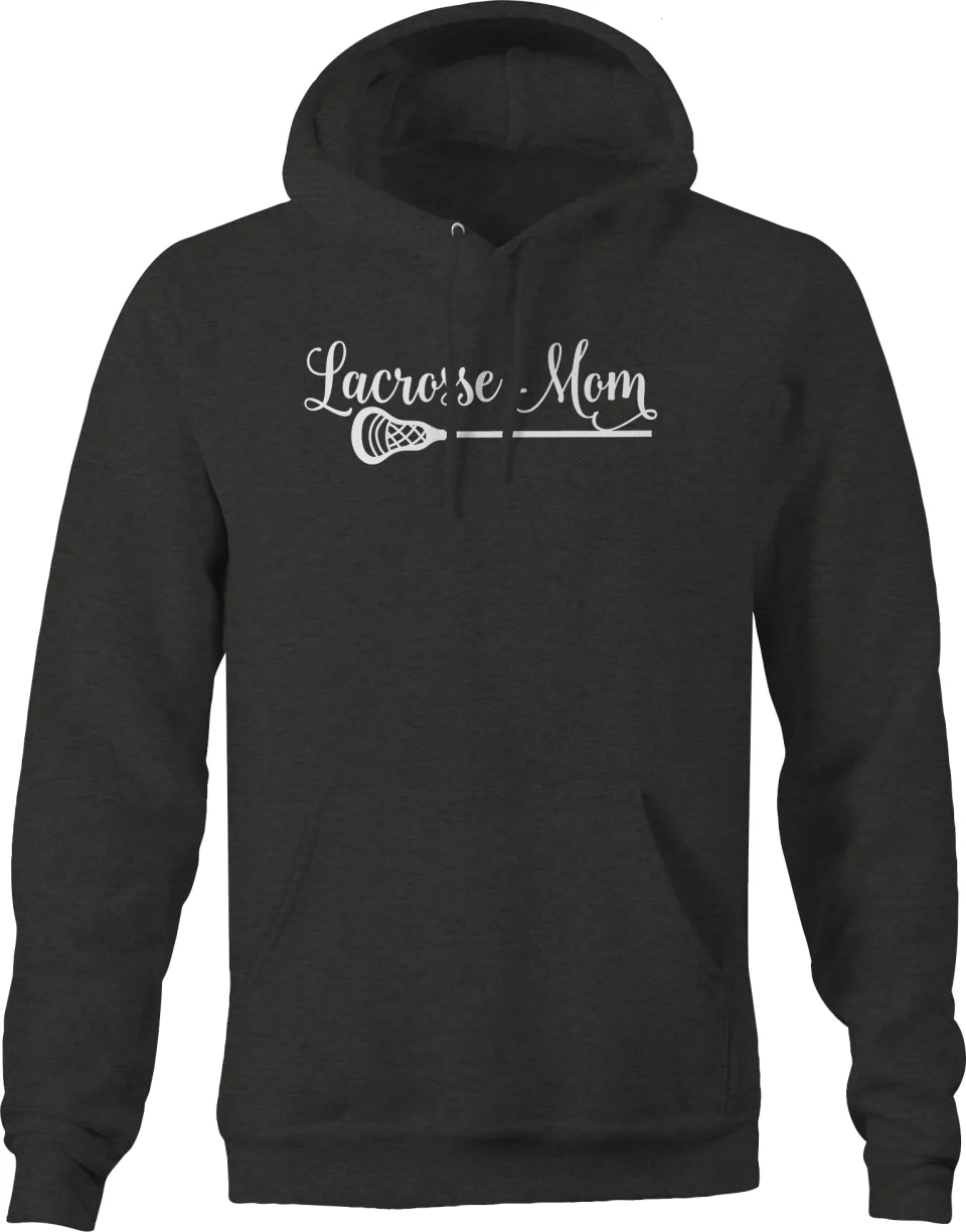 Natural Gift-Ready Lacrosse Mom Sports Recreation Graphic Hoodies Xlarge Dark Gray