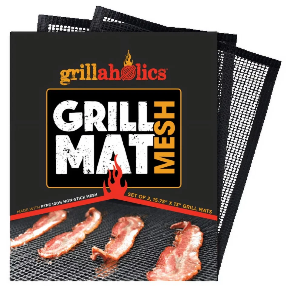 Value Grillaholics Non Stick Mesh Grill Mat (2-Pack) - The Perfect Grill Mats for Outdoor Grill