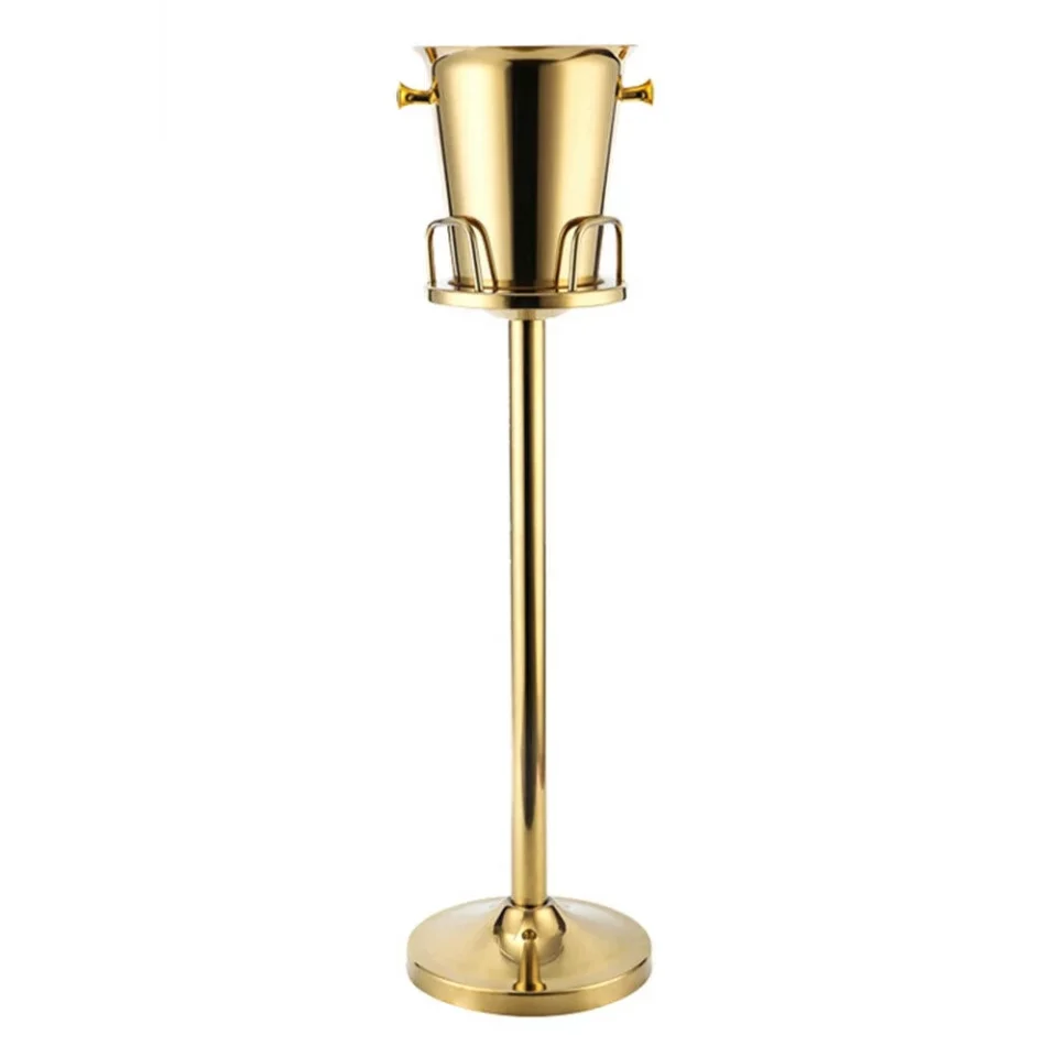 Select Popular Oukaning Stainless Steel Champagne Bucket Ice Bowl Wine Beer Cooler Party Garden Drinks