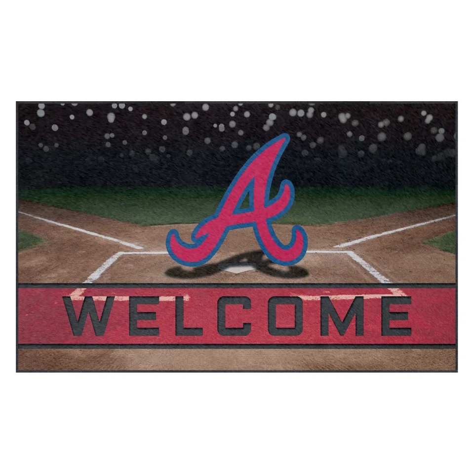 Silicone Matte MLB Atlanta Braves Heavy Duty Crumb Rubber Door Mat