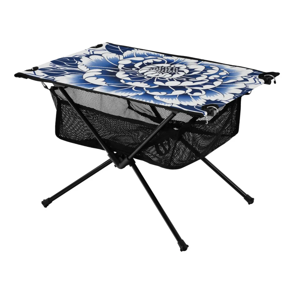 Food-Grade Flower Blooming Camping Foldable Portable Table Beach Table with Storage Bag Compact Picnic Table for Outdoor Hiking Fishing BBQ