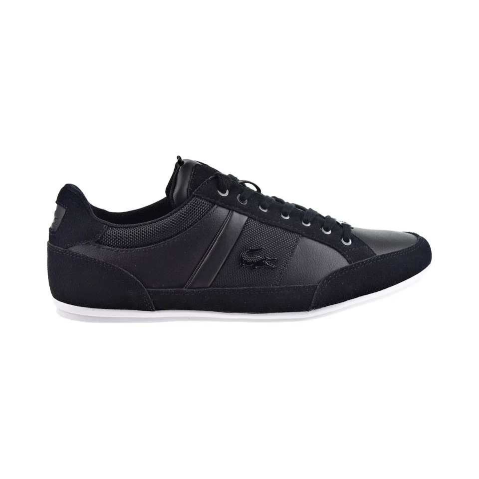 Eco-Friendly Clear Lacoste Chaymon 222 2 CMA Perforated Leather Men's Shoes Black 744cma0012-312