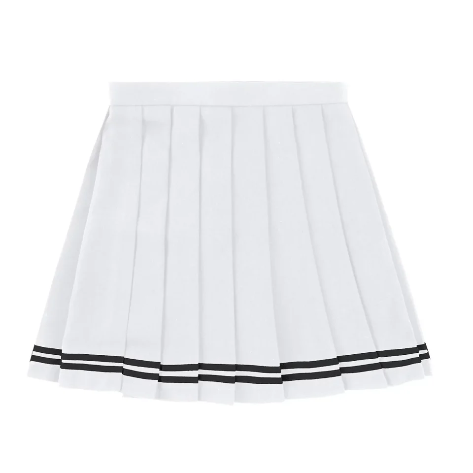 Supreme Healthy Aislor Women's Schoolgirls Flared Pleated Mini Skirts Japanese Style Skater Tennis Skorts Cosplay Uniforms