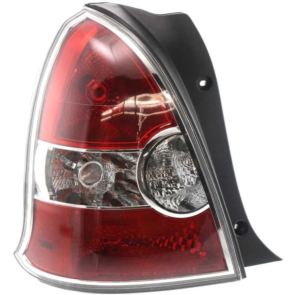 BPA-Free Glass Halogen Tail Light For 2008-2011 Hyundai Accent Hatchback Left Clear/Red w/Bulbs