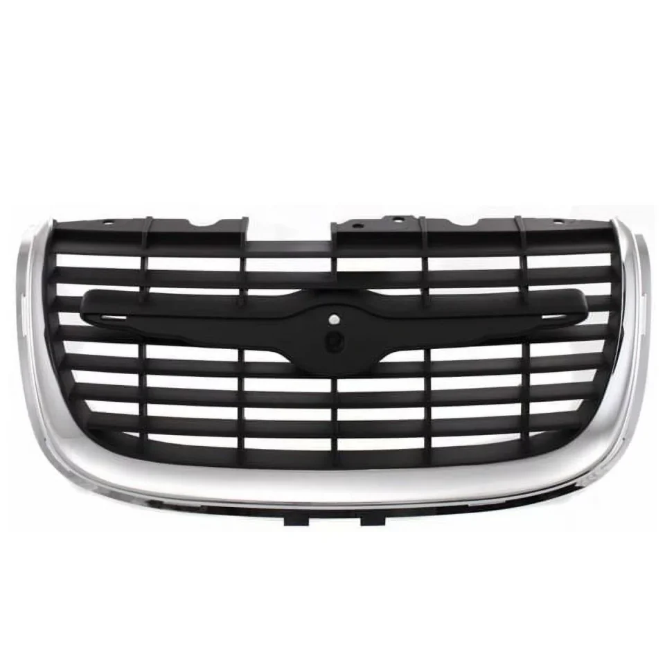 Stainless Steel Kitchen For 99-01 300M Sedan 3.5L Front Grille Grill Assembly Chrome Shell Black Insert