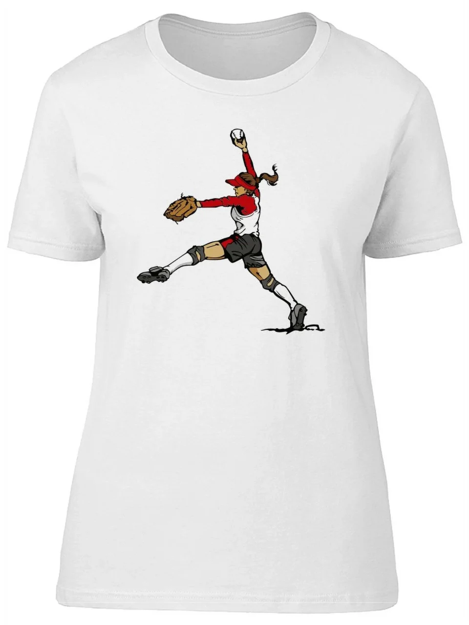 Cooking Girl Softball Pitcher T-Shirt Women -Image by Shutterstock, Female Large