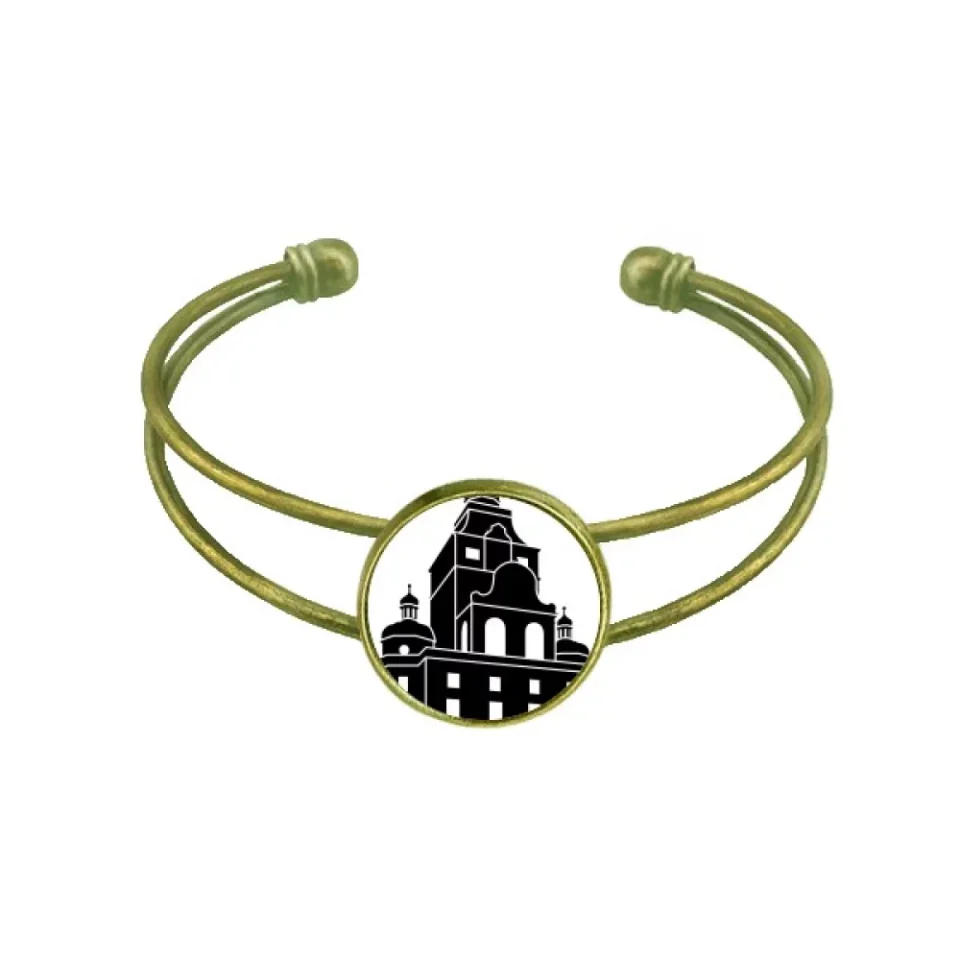 Safe Germany Famous Building Architecture Bracelet Bangle Retro Open Cuff Jewelry