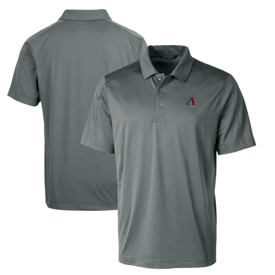 Cooking Top-Rated Men's Cutter & Buck Gray Arizona Diamondbacks Prospect Textured Stretch Big & Tall Polo