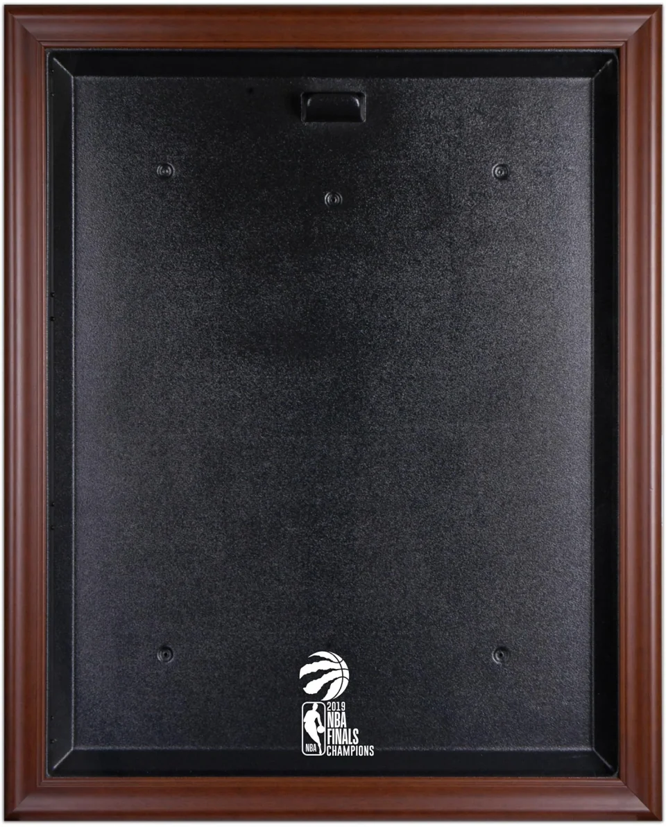Multi-Purpose Easy-Clean Toronto Raptors 2019 NBA Finals Champions Logo Brown Framed Jersey Display Case - Fanatics Authentic Certified
