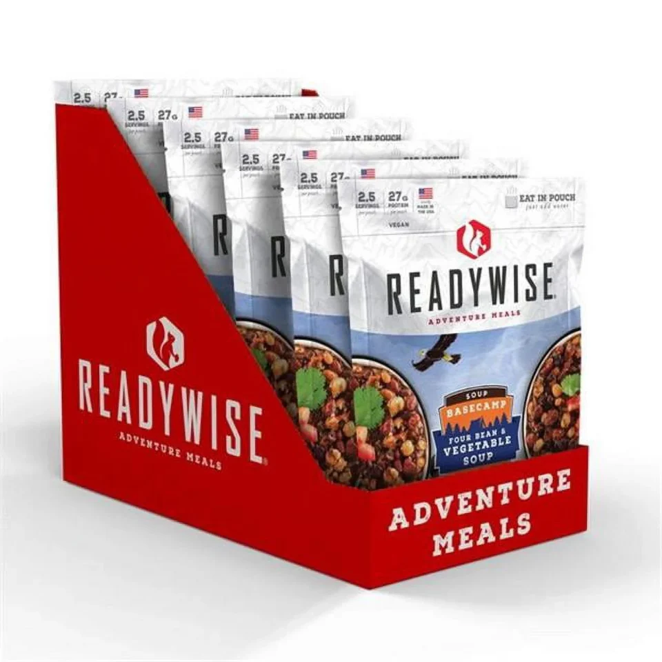 Supreme Non-Toxic ReadyWise RW05-017 8 x 11.25 x 9.75 in. Basecamp Four Bean & Vegetable Soup - 6 Count