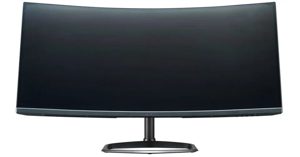 Ceramic Cooler Master 34 Curved Frameless Ultrawide Gaming QLED Monitor, Black